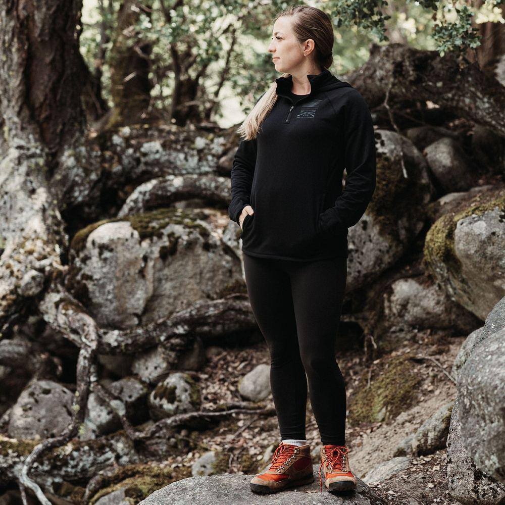 Women's Firewatch Hoodie - Black | Cozy Pullover Sweatshirt for Outdoor Camping & Hiking | Trendy Streetwear Fashion