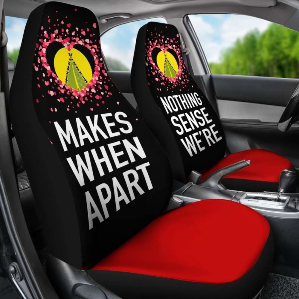 Premium Car Seat Covers for Couples - Valentine's Day Gift Set of 2 - Universal Fit for Most Vehicles - Perfect for Road Trips & Romantic Getaways