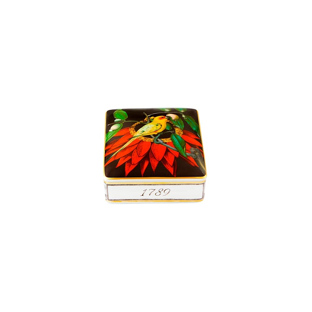 Vista Alegre Amazonia Porcelain Dark Card Box - Elegant Gift Box for Jewelry, Keepsakes & Special Occasions | Perfect for Weddings, Anniversaries & Birthdays