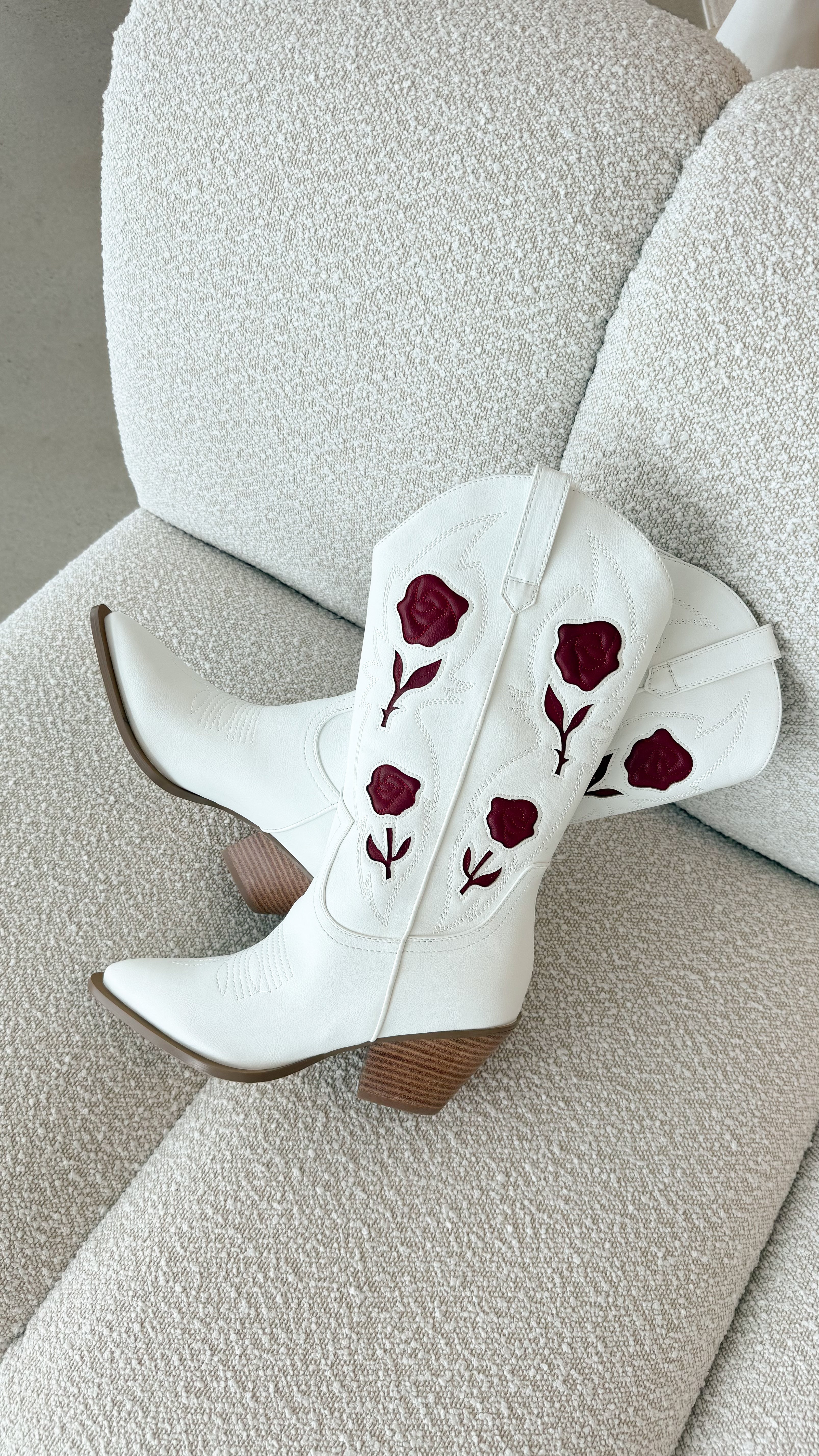 Arden Boots - Women's White Garnet Leather Ankle Boots for Casual & Dressy Outfits | Comfortable & Stylish Fall & Winter Footwear