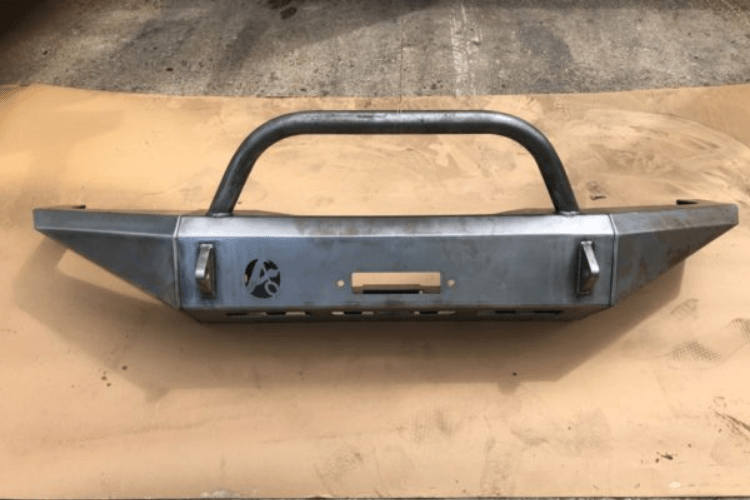 1992-1996 Ford F250/F350 Super Duty Offroad Front Bumper with Bull Bar | Heavy Duty Modular Bumper for Off-Roading & Truck Protection | Durable Construction for Tough Terrains