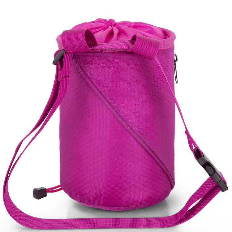 Premium Rock Climbing Chalk Bag with 2 Large Zippered Pockets - Durable Bouldering Chalk Bucket for Indoor & Outdoor Climbing Gyms