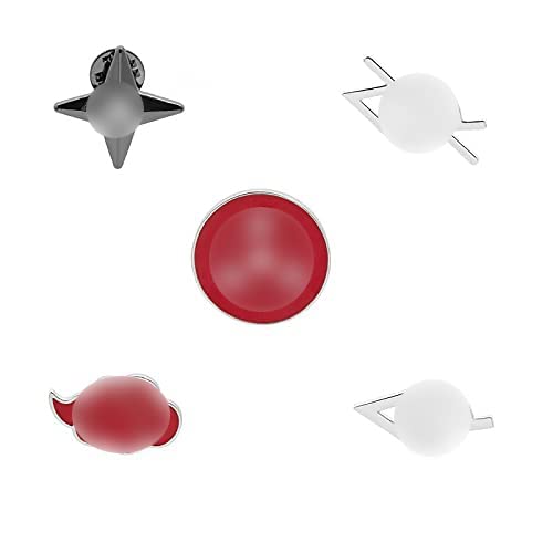 5pcs Anime Enamel Lapel Pin Set - Cute Cartoon Brooches for Women & Kids - Kawaii Character Jewelry Gifts for Cosplay, School Bags, Jackets & Outfit Accessories