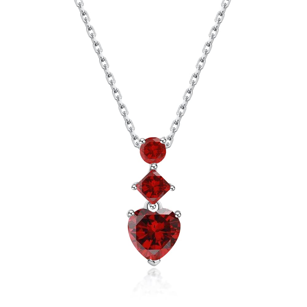 TISLIASONG 925 Sterling Silver Heart Pendant Necklace for Women - Elegant Fashion Jewelry, Perfect Birthday & Anniversary Gift - Ideal for Date Night, Wedding, Party & Special Occasions