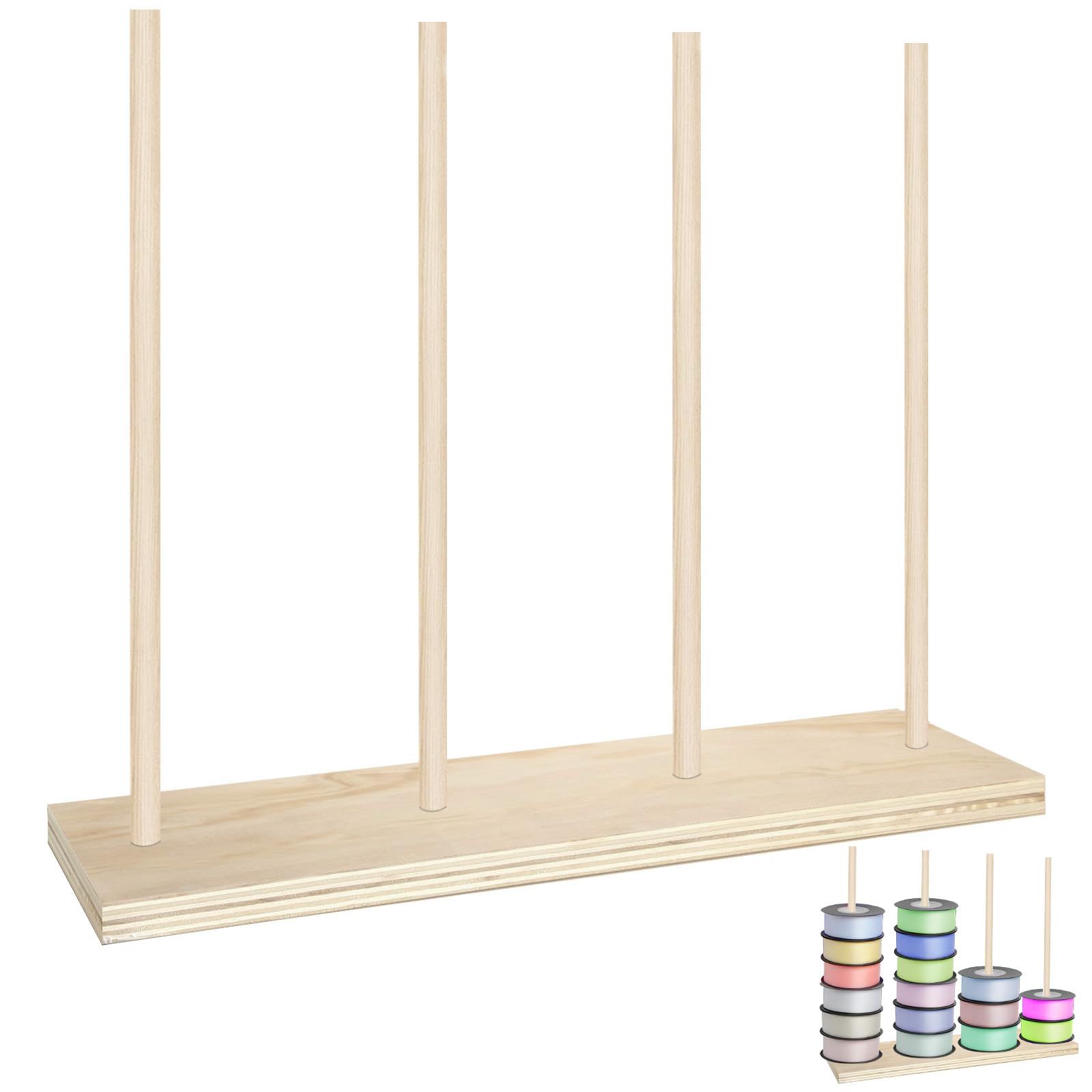 Ribbon Holder Organizer Rack - Easy Install Ribbon Storage & Bow Maker for Wreaths, Sewing & Crafts | Perfect for DIY Projects, Gift Wrapping & Home Decor