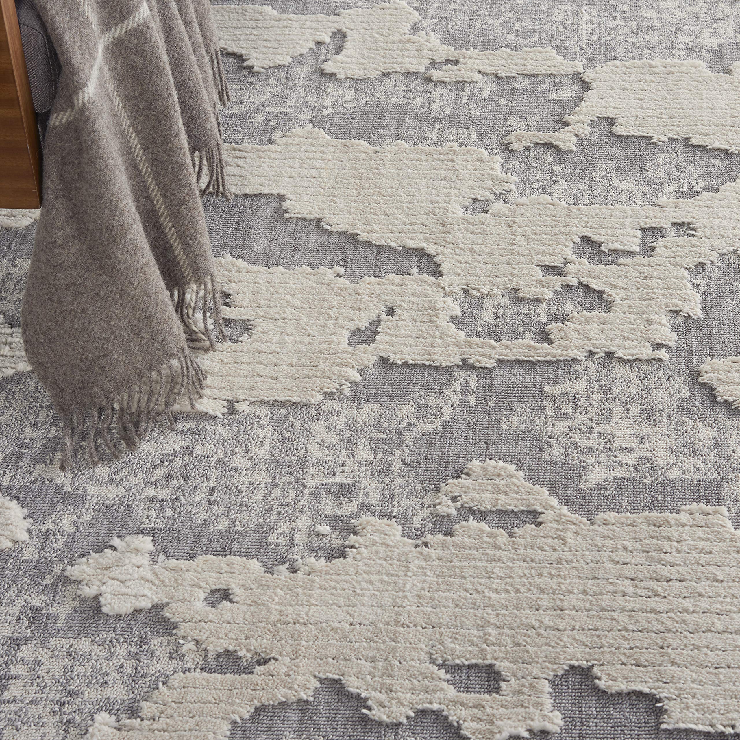 Nourison Textured Contemporary Abstract Ivory/Grey 7'10