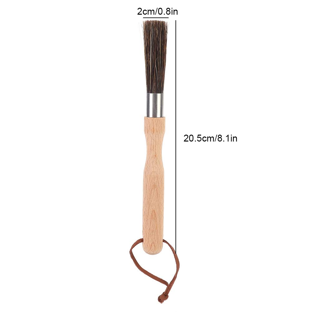 Premium Coffee Grinder Powder Brush with Soft Bristles & Hanging Rope - Perfect for Espresso Machines, French Press, and Countertop Cleaning - Barista Essential Tool for Coffee Enthusiasts
