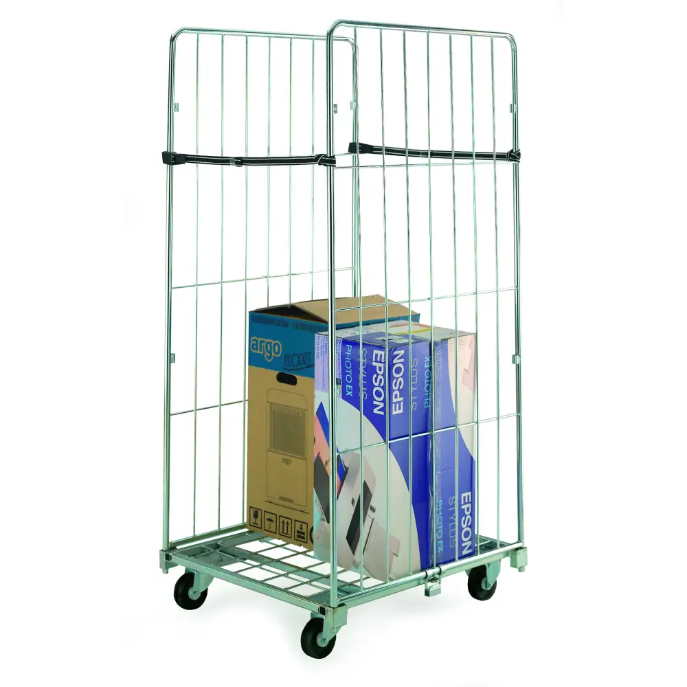 Foldable Roll Containers for Storage & Transport - Heavy Duty Utility Carts for Warehouse, Retail & Logistics Use