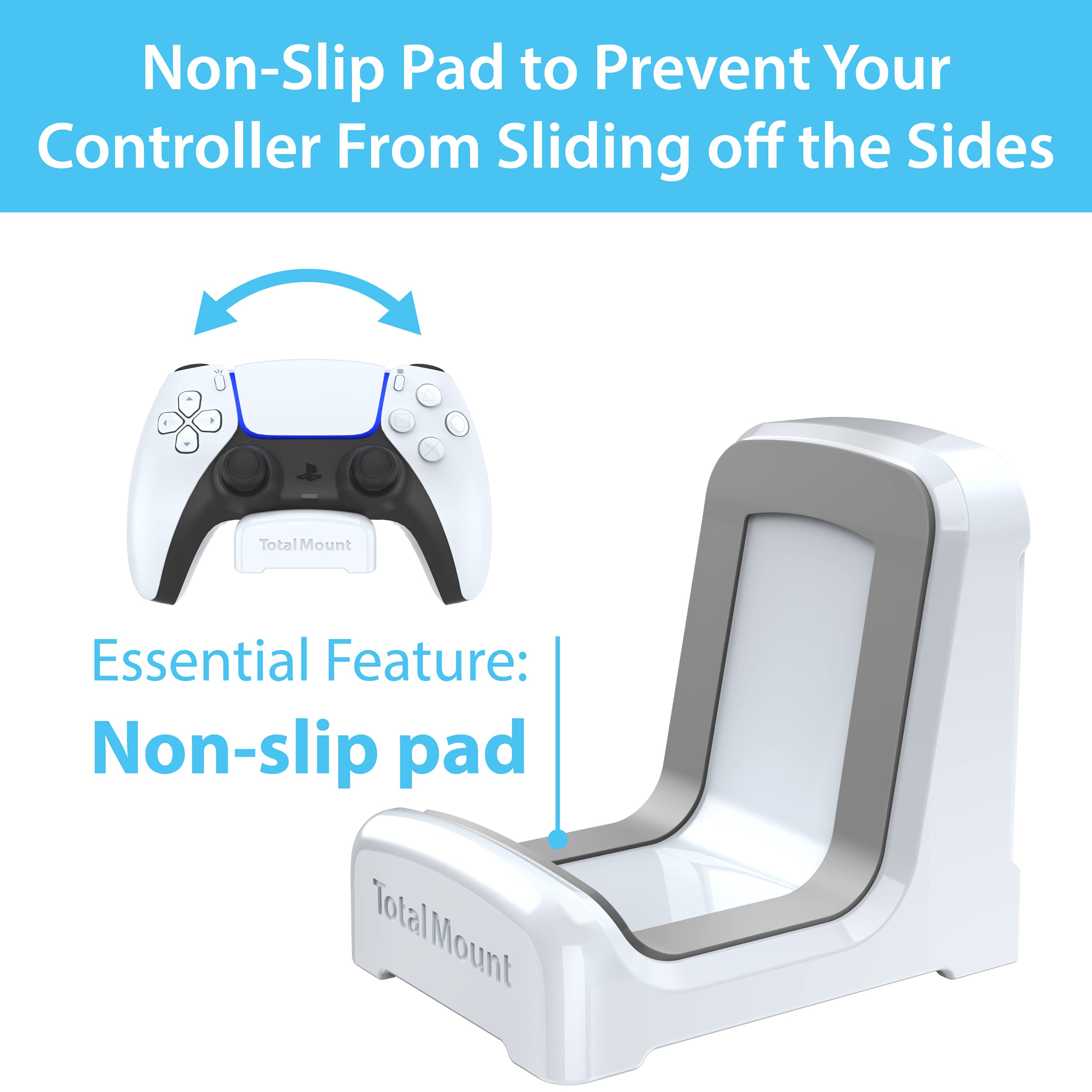 PS5 Controller Mount Bundle - Secure Charging Stand for DualSense Controllers | Perfect for Gaming Setup & Organized Playstation 5 Accessories