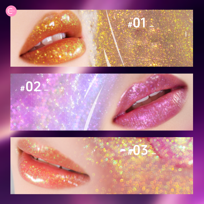 CHARMACY Aurora Prism Lip Gloss - Shimmering Hydrating Lip Gloss with Vitamin E | Perfect for Everyday Wear, Parties & Special Occasions