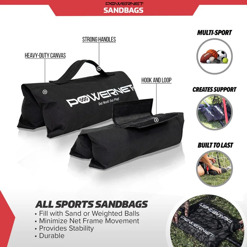 PowerNet Sideline Trainer 7x4 FT Football Kicking Net - Portable Soccer Training Net for Field Goal Practice, Perfect for Backyard, Training Drills & Game Day Warmups