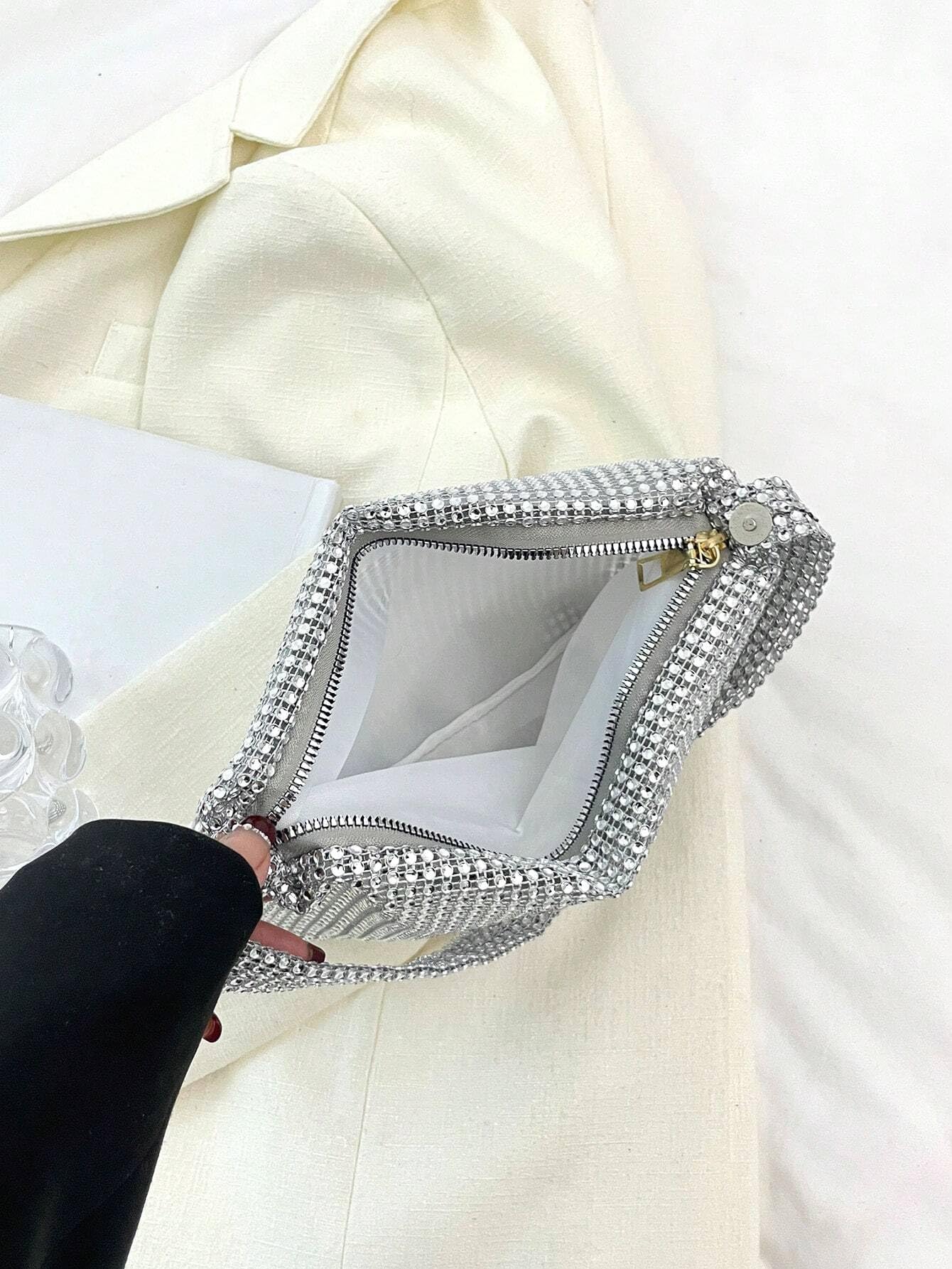 Sparkling Rhinestone Clutch Purse for Women - Elegant Evening Bag with Sequins for Wedding, Prom, Party & Club Nights - Perfect Formal Accessory for Dances, Galas & Special Occasions