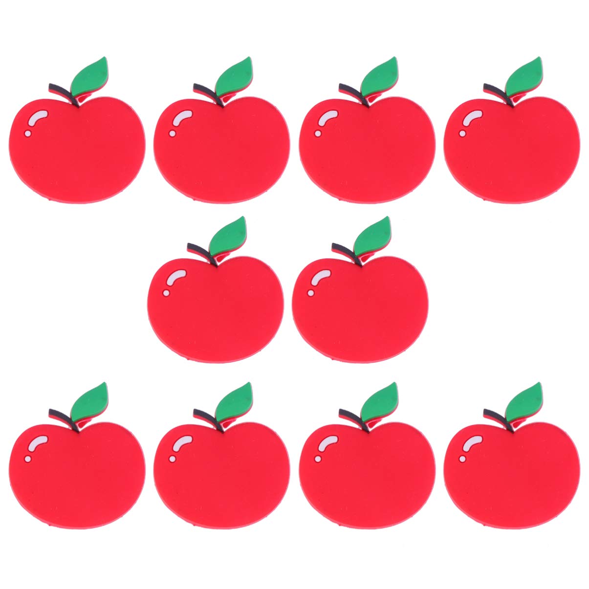 10pcs 3D Fruit Refrigerator Magnets Set - Apple Shaped Educational Toys for Toddlers, Fun Fridge Decor & Learning Tool for Kids' Kitchen Play
