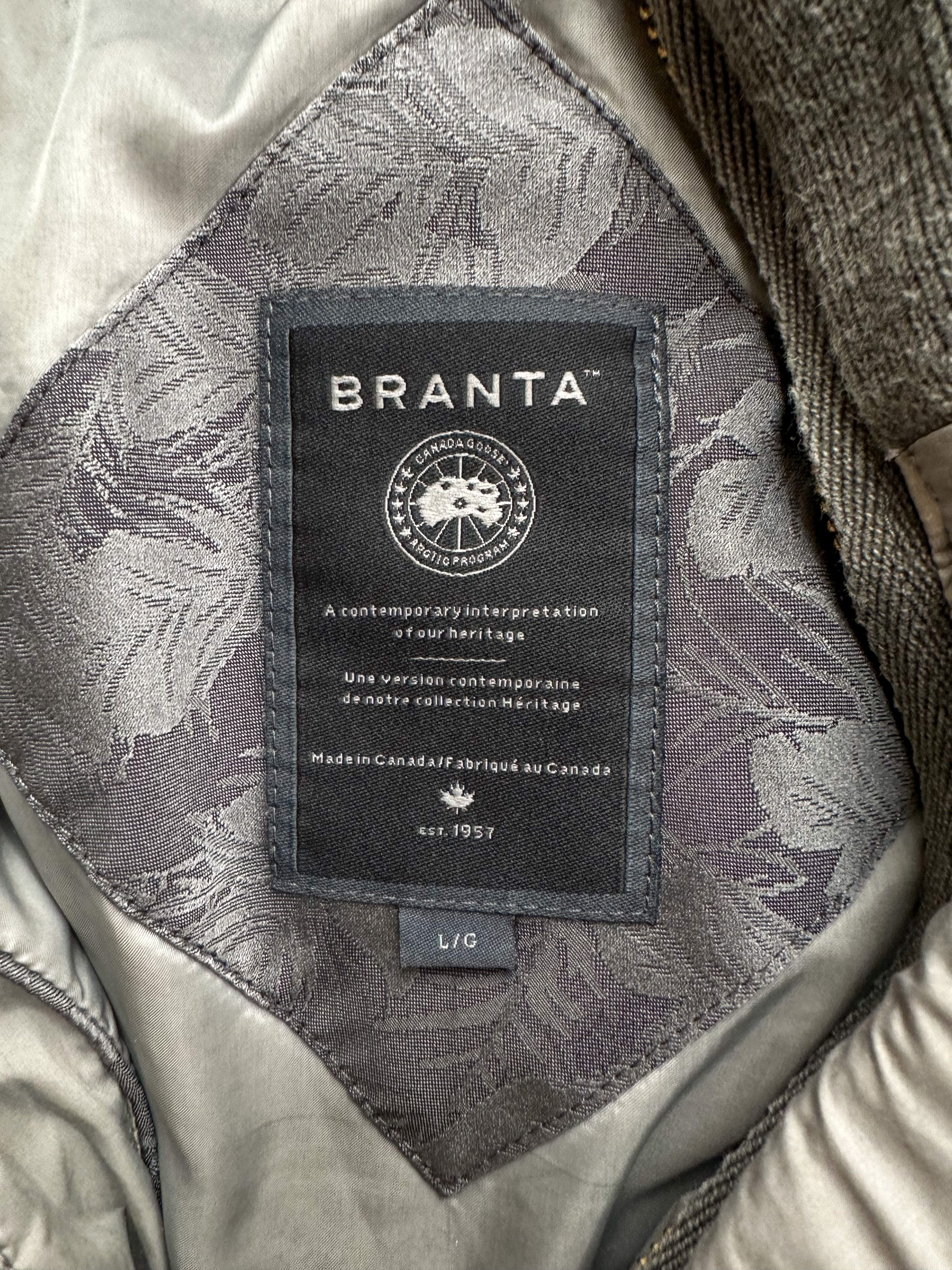 Canada Goose Grey Garment Dyed Branta Men's Winter Jacket - Waterproof Windproof Parka for Cold Weather, Outdoor Activities & Urban Style