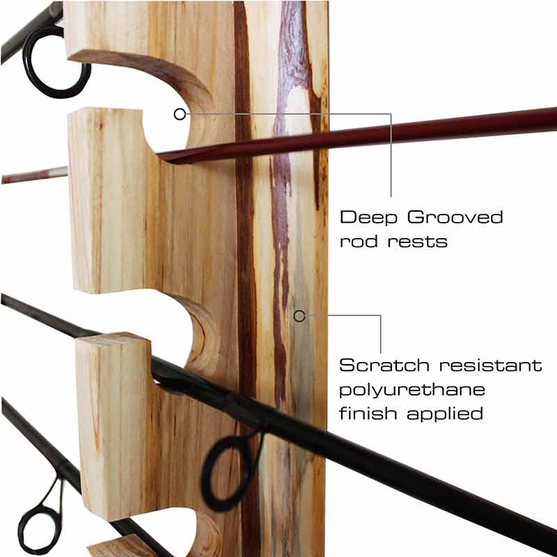 2-Piece 6-Rod Vertical & Horizontal Wall Mounted Coat Rack - Space Saving Entryway Organizer for Hats, Scarves, Jackets & Bags