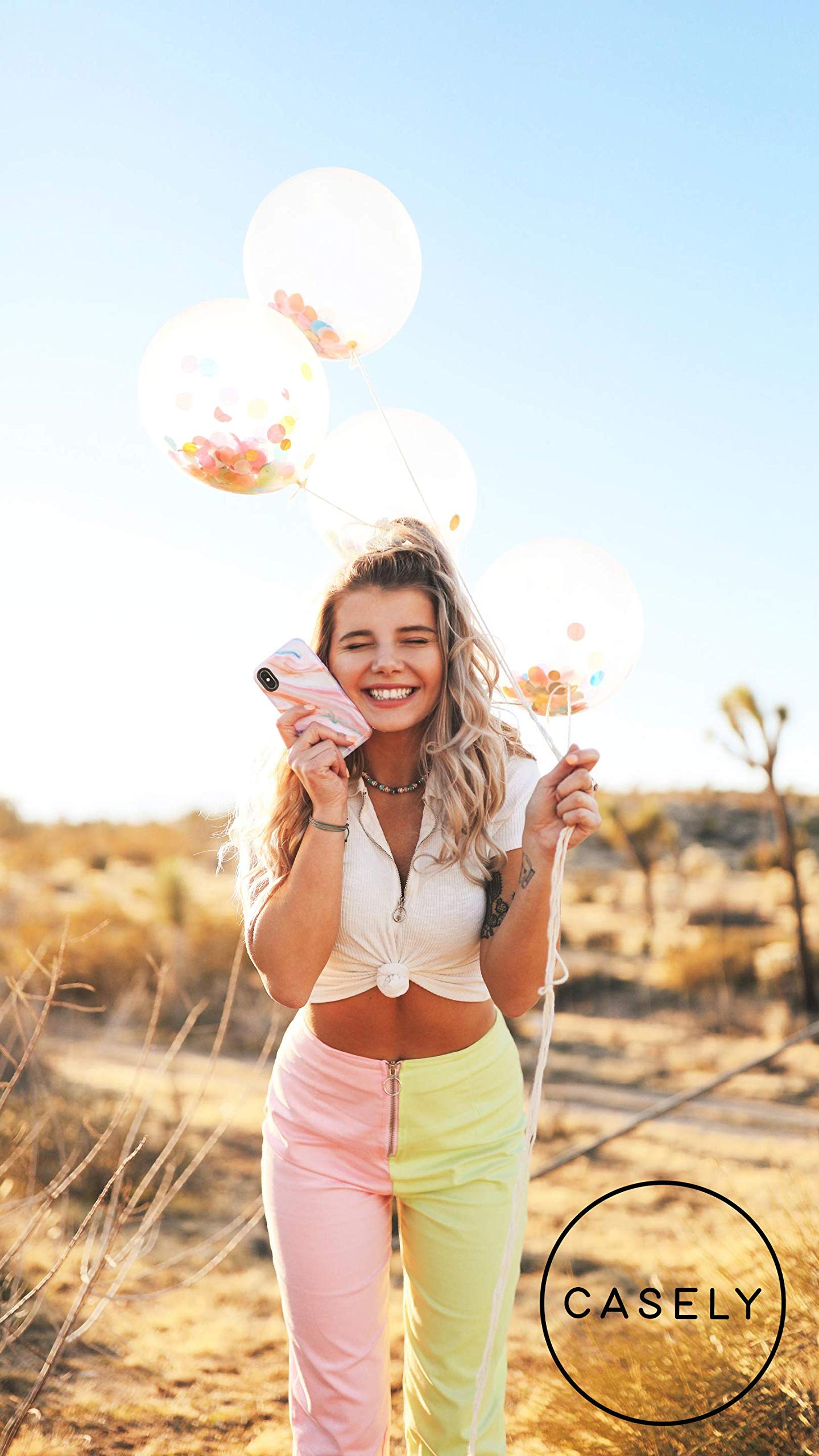 Casely iPhone XR Case - Light Pink Floral Hard Shell Protective Cover | Slim Durable Phone Case for Women & Girls | Perfect for Everyday Use, Work, School & Travel