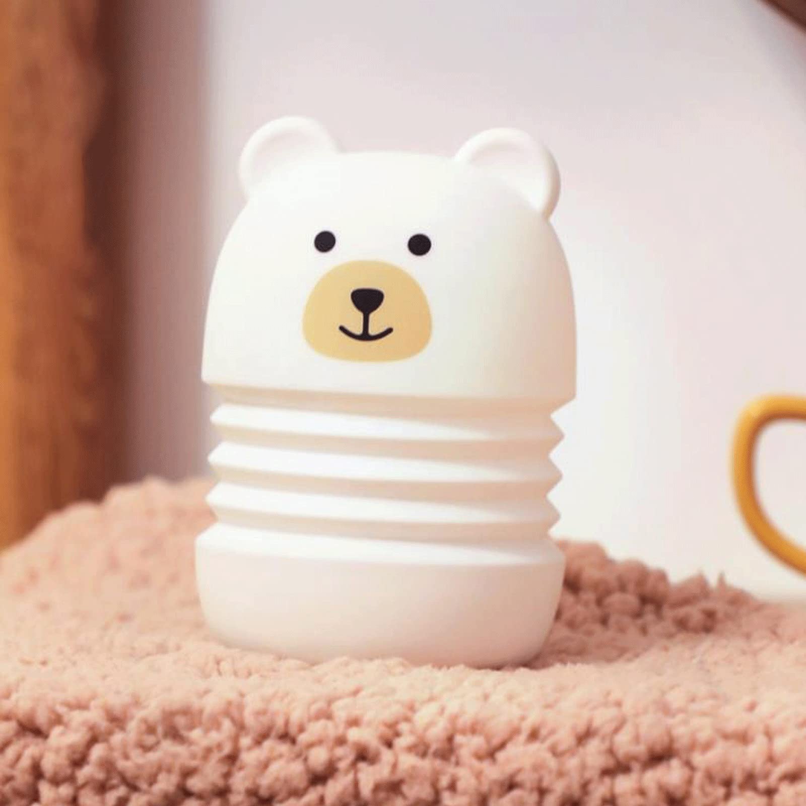 YYQQ Cartoon Night Light for Kids - Soft Silicone Voice Control Sensor Nightlight for Girls' Bedroom (5 Colors) | Perfect for Nursery, Kids Room & Bedside Night Comfort
