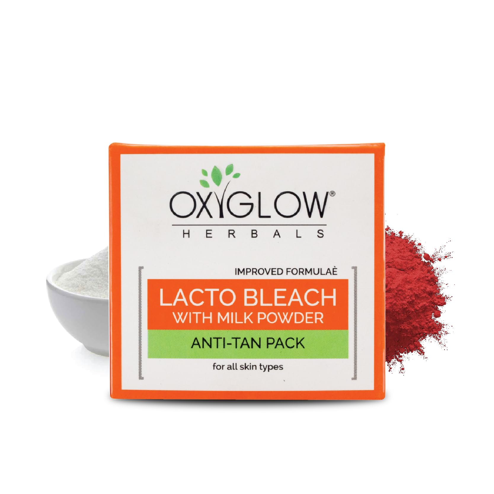 OxyGlow Herbals Lacto Bleach Cream with Milk Powder - Skin Whitening, Lightening & Brightening Cream for Tan Removal & Hydration | Perfect for Daily Skincare & Glowing Complexion