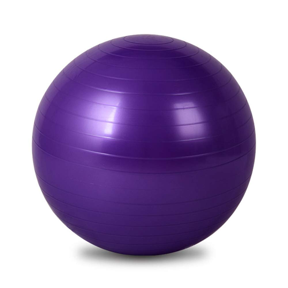 95CM Non-Slip Thickened Anti-Burst PVC Yoga Ball - Purple Multicolor Exercise Ball for Fitness, Balance Training, Weight Loss, Physical Therapy & Pregnancy Support | Perfect for Home Gym, Pilates & Postnatal Recovery