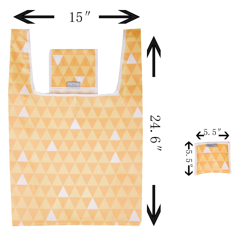 Maxer Japanese Anime Reusable Grocery Tote Bags - 3 Pack XL Eco-Friendly Shopping Bags (50LBS Capacity) for Groceries, Beach, Picnics & Daily Use