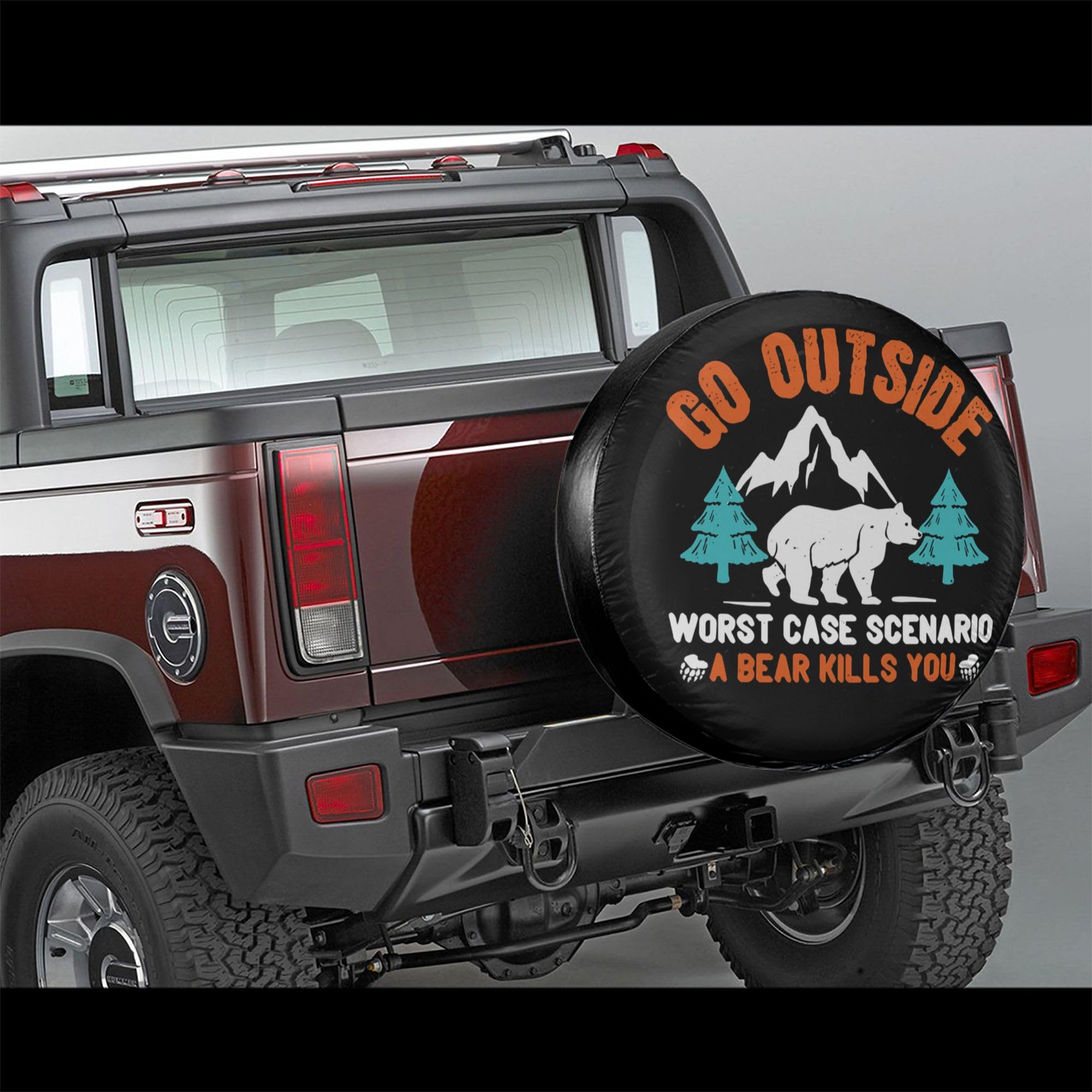15 Inch RV Spare Tire Cover - Durable Camper Wheel Protector for Travel Trailers, SUVs & Trucks | Waterproof & UV Resistant | Perfect for Outdoor Adventures & Road Trips