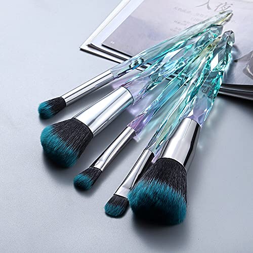 5Pcs Professional Coffee Makeup Brush Set for Eyes, Eyebrows & Foundation - Soft Bristles for Flawless Makeup Application - Perfect for Daily Use, Travel & Professional Makeup Kits