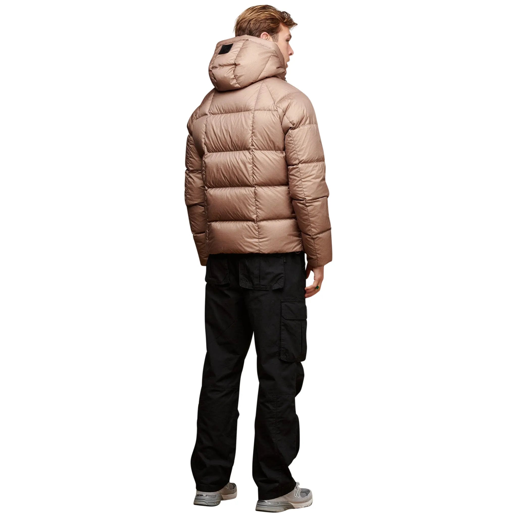 Belier Taupe Ripstop Down Filled Puffer Jacket - Lightweight Warm Winter Coat for Men & Women - Perfect for Skiing, Hiking & Outdoor Activities