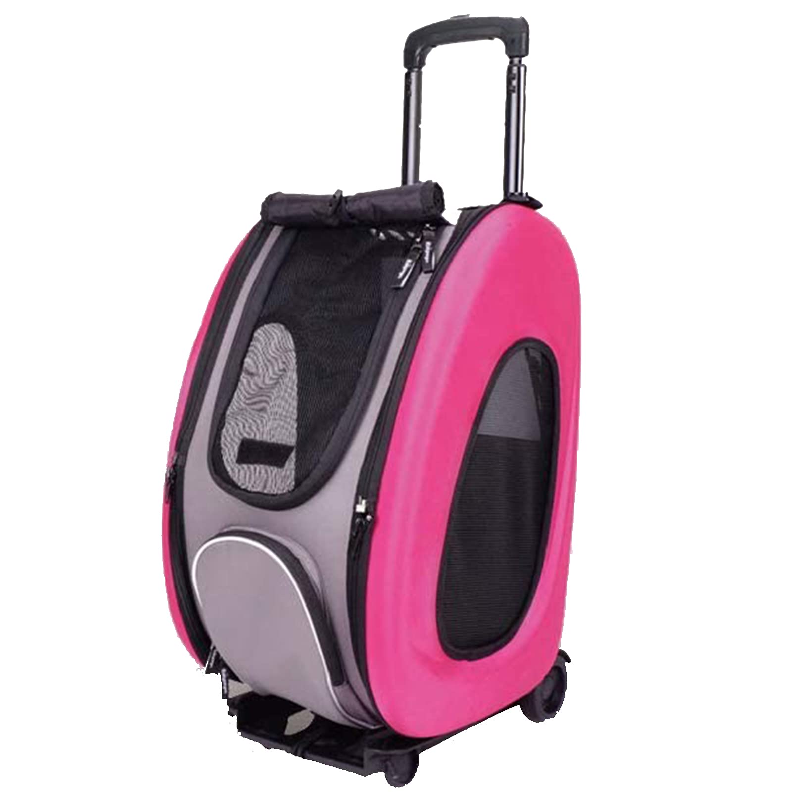 4 in 1 Pet Carrier Backpack & Car Seat with Wheels for Dogs & Cats - Lightweight Travel Carrier for Airplane, Car & Outdoor Adventures - Easy to Assemble & Foldable Design