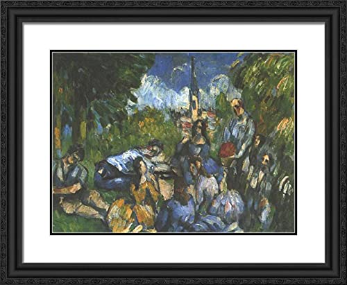 Black Ornate Wood Frame with Double Matting
