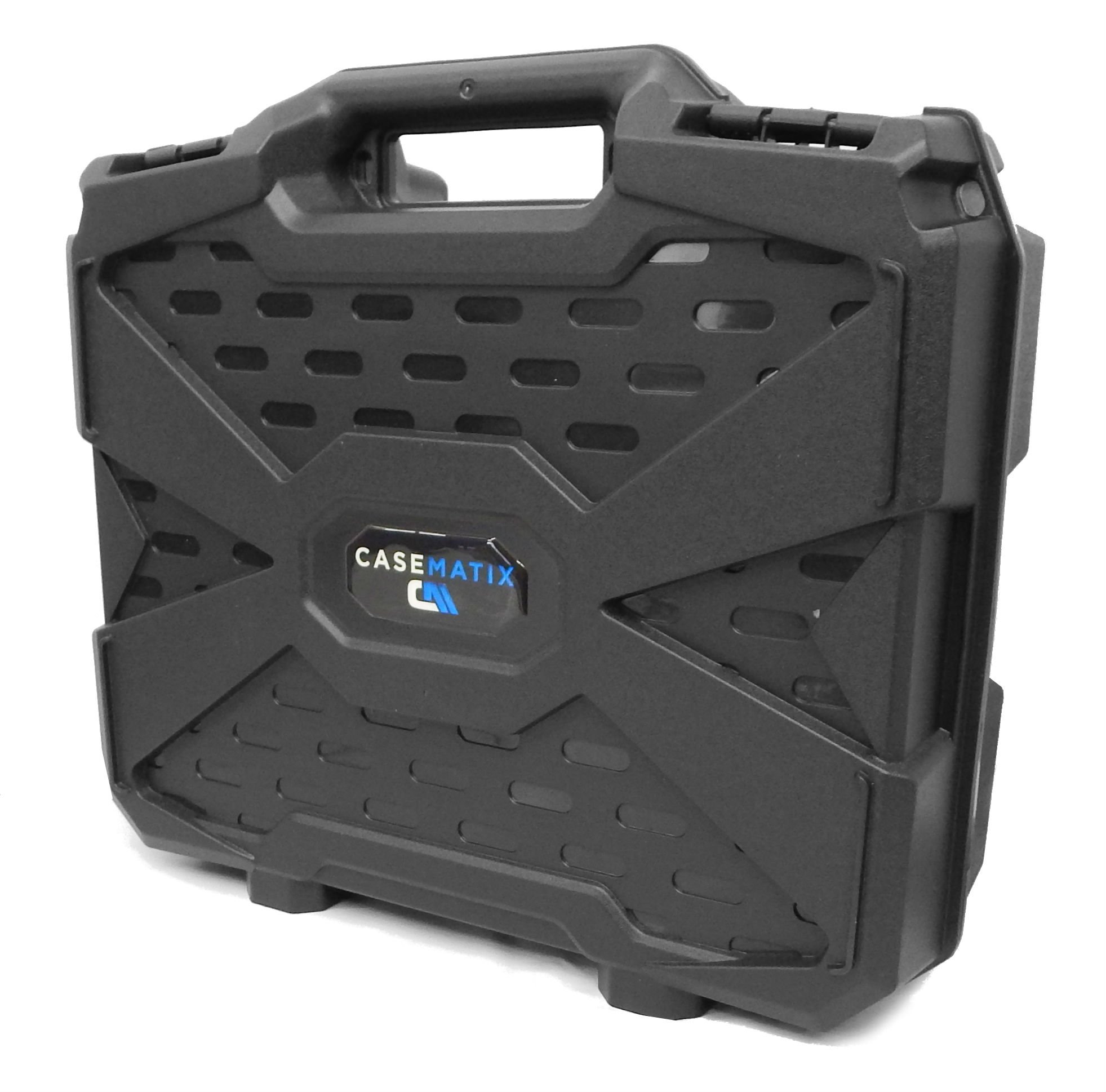 CASEMATIX Hard Shell Travel Case for Xbox One S - Protective Foam Storage for Console, Controller, Power Adapter & Games - Durable Carrying Case for Travel, Gaming Parties & Secure Storage