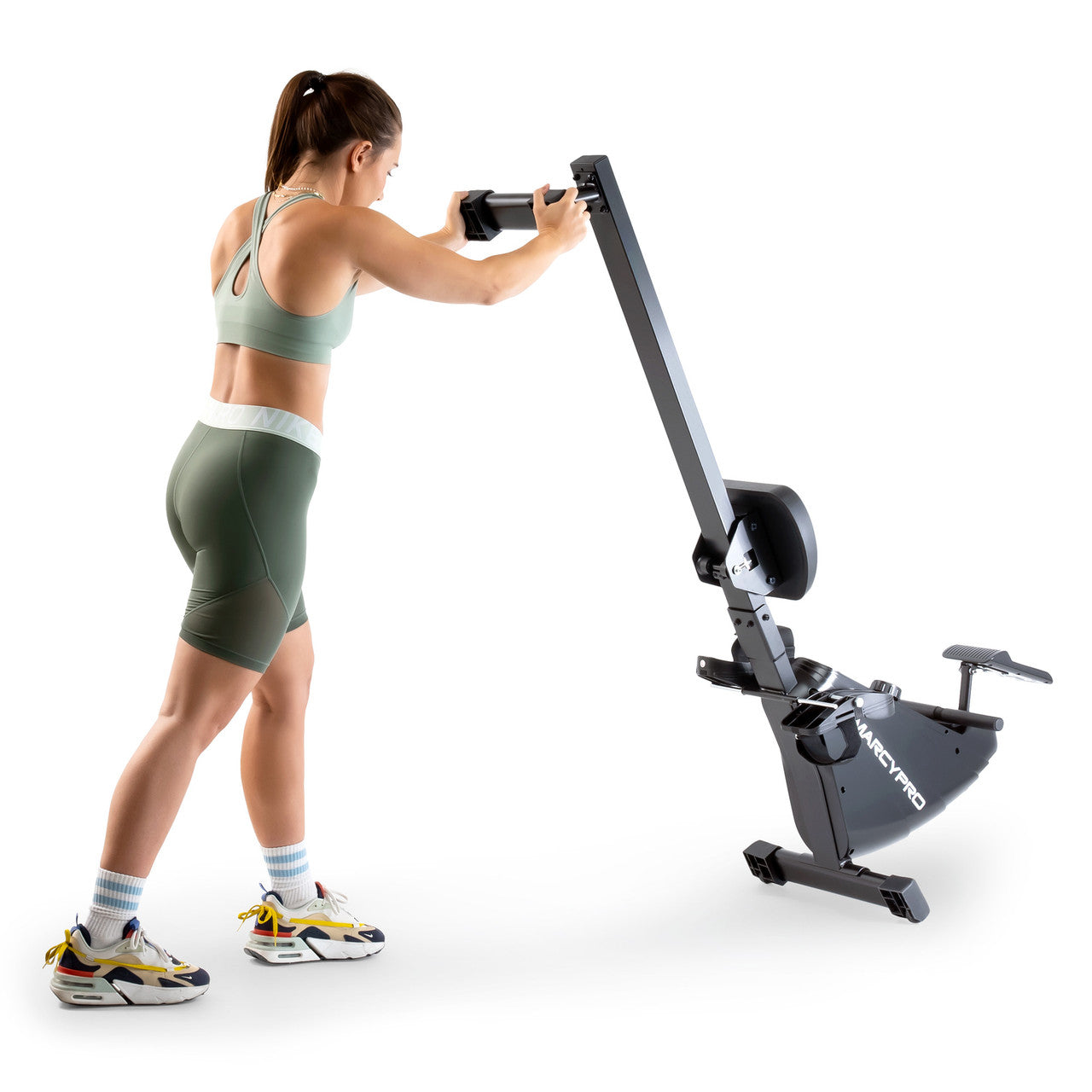Marcy XJ 6860RW Magnetic Resistance Rowing Machine for Home Workouts - Compact Foldable Design for Small Spaces | Perfect for Cardio Training & Full-Body Exercise