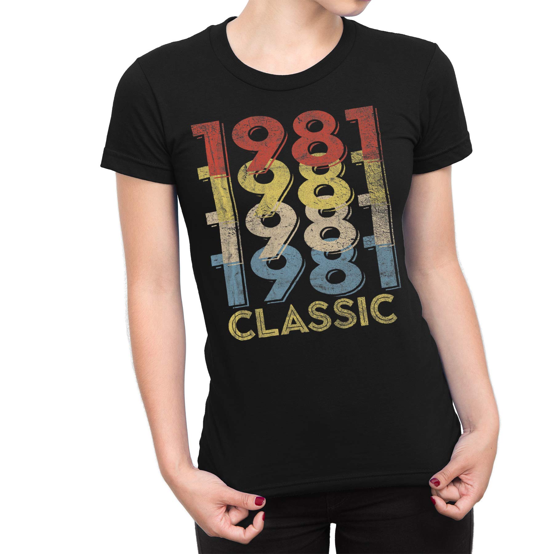 1981 Vintage 44th Birthday T-Shirt for Women - Classic Retro Design - Perfect Gift for 44 Year Old Women - Birthday Party, Casual Wear & Special Occasions
