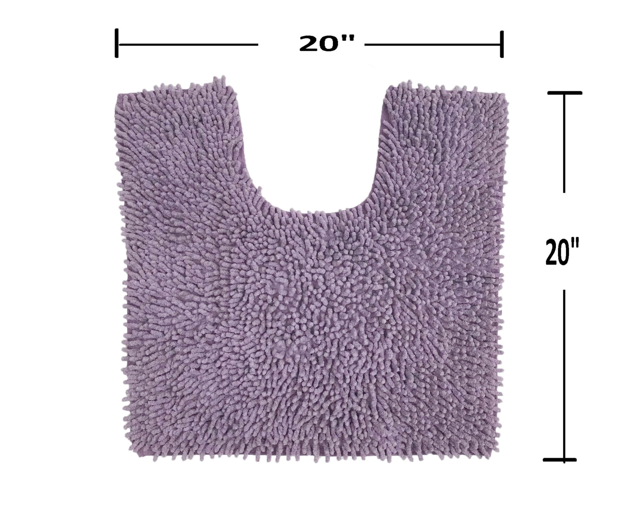 Home Weavers Fantasia 100% Cotton Bath Rug Set - Ultra Soft & Absorbent Non-Slip Bathroom Mat, Washable Kitchen Floor Mat (20