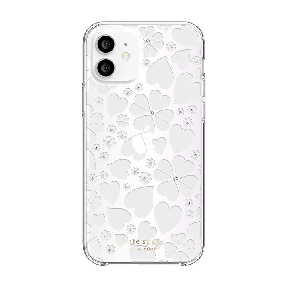 KSNY Shockproof Hardshell Case for iPhone 12 & iPhone 12 Pro - Floral Design Scattered Flowers Pattern | Slim Protective Phone Cover for Everyday Use, Travel & Outdoor Activities