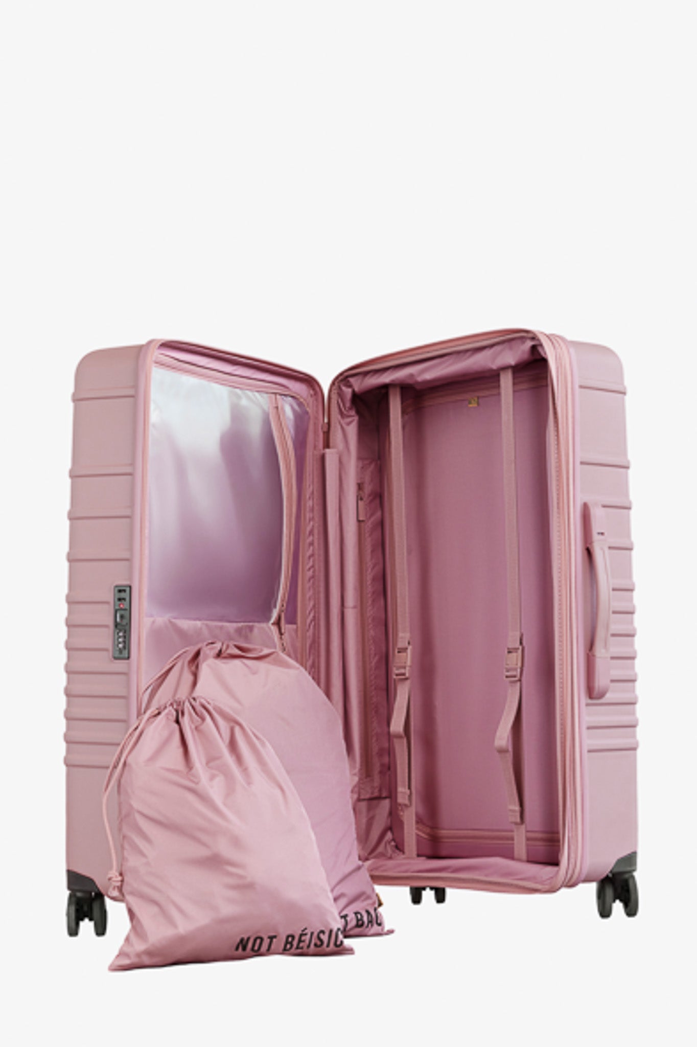 Atlas Pink Large Check-In Roller Luggage - Spacious 28-32 Inch Suitcase for Travel, Business Trips & Family Vacations | Durable Wheels & Smooth Glide