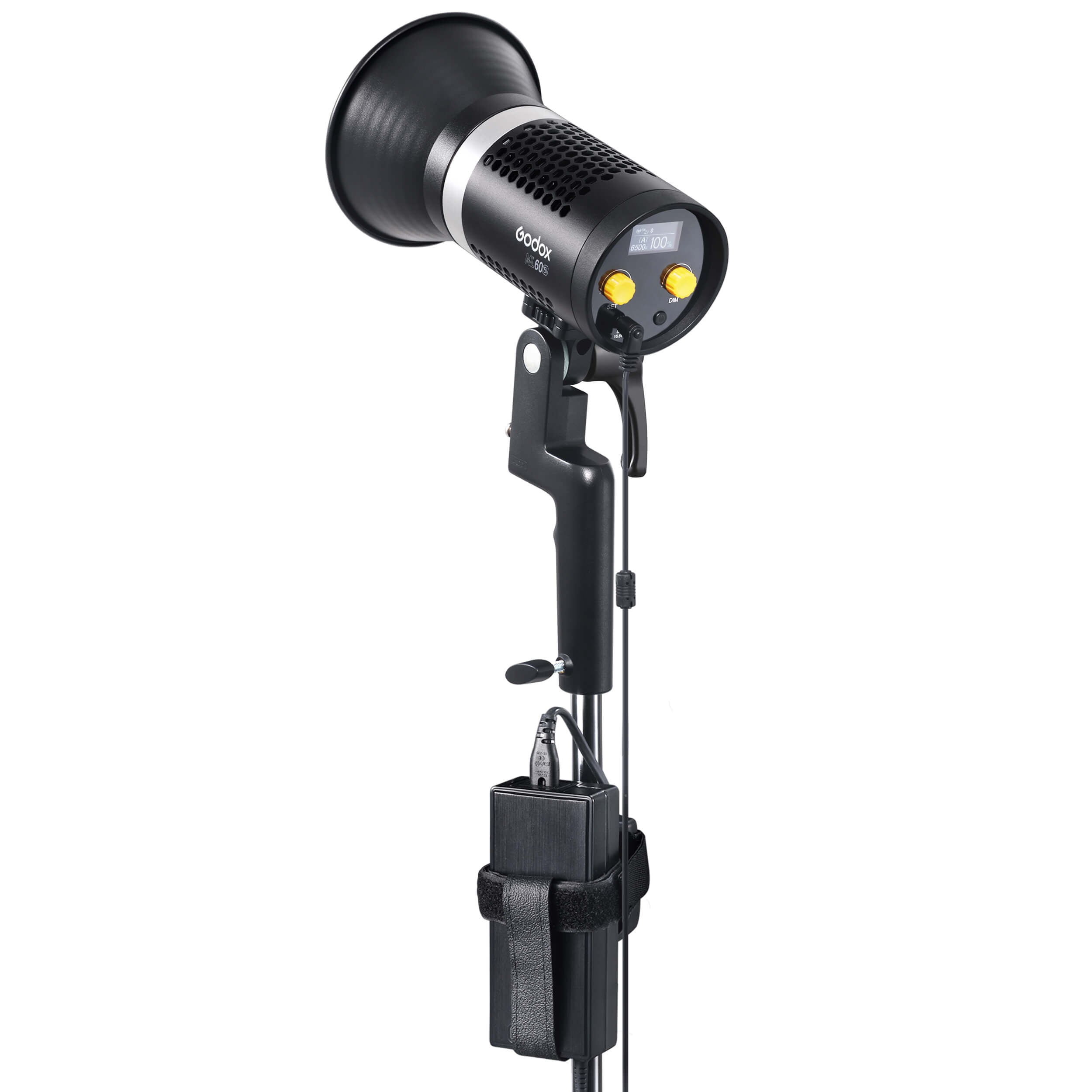 ML60Bi 60W 2800-6500K Adjustable Handheld COB LED Video Light for Photography, YouTube Videos & Live Streaming - Dimmable Continuous Lighting for Studio, Vlogging & Outdoor Shooting