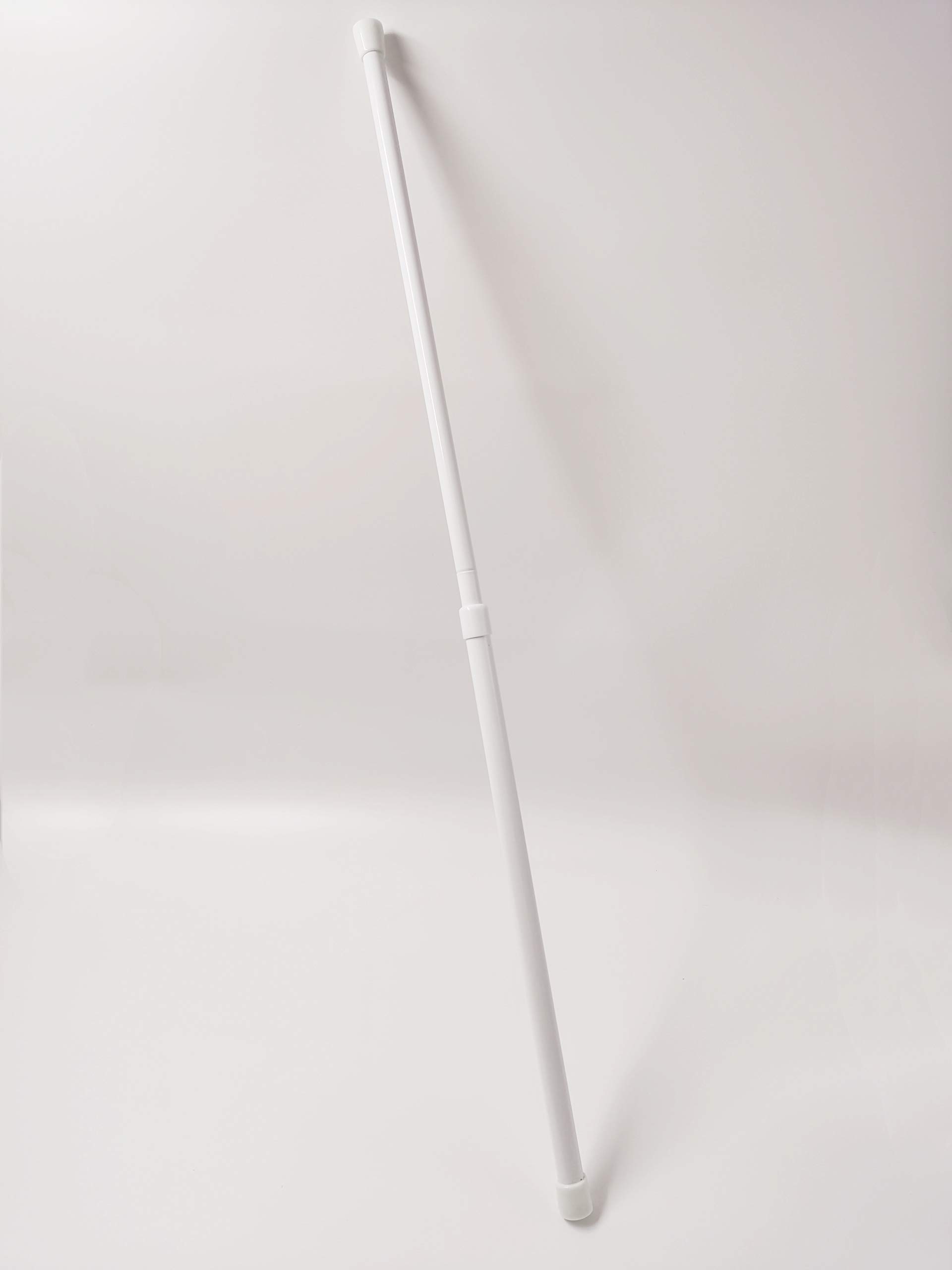 Adjustable Spring Tension Curtain Rod 29.5-42 Inches - Extendable Shower Rod for Bathroom, Closet, Cupboard & Window - No Drill Installation - 1 Pack - Perfect for Home, Dorm & RV Organization