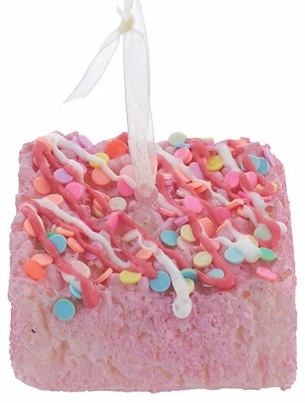 2.75 Inch Realistic Rice Crispy Treat PVC Ornament - Perfect for Christmas Tree Decor, Party Favors, and DIY Crafts