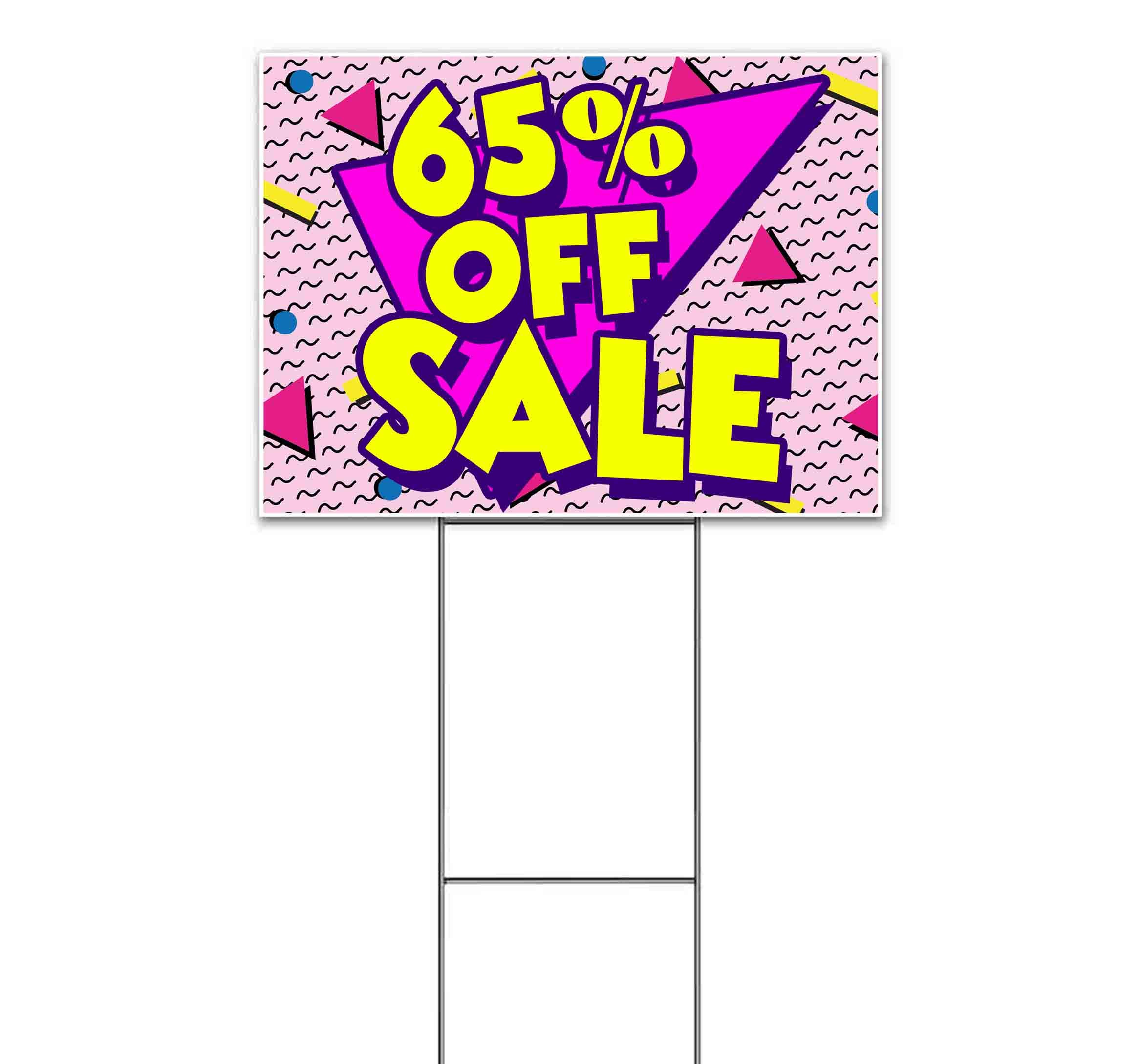 Pink 18x24 Inch Yard Sign with Metal Step Stake - 65% Off Sale, Bulk Discounts & Multi-Pack Options | Durable Outdoor Advertising Sign for Businesses, Events & Political Campaigns | Made in USA