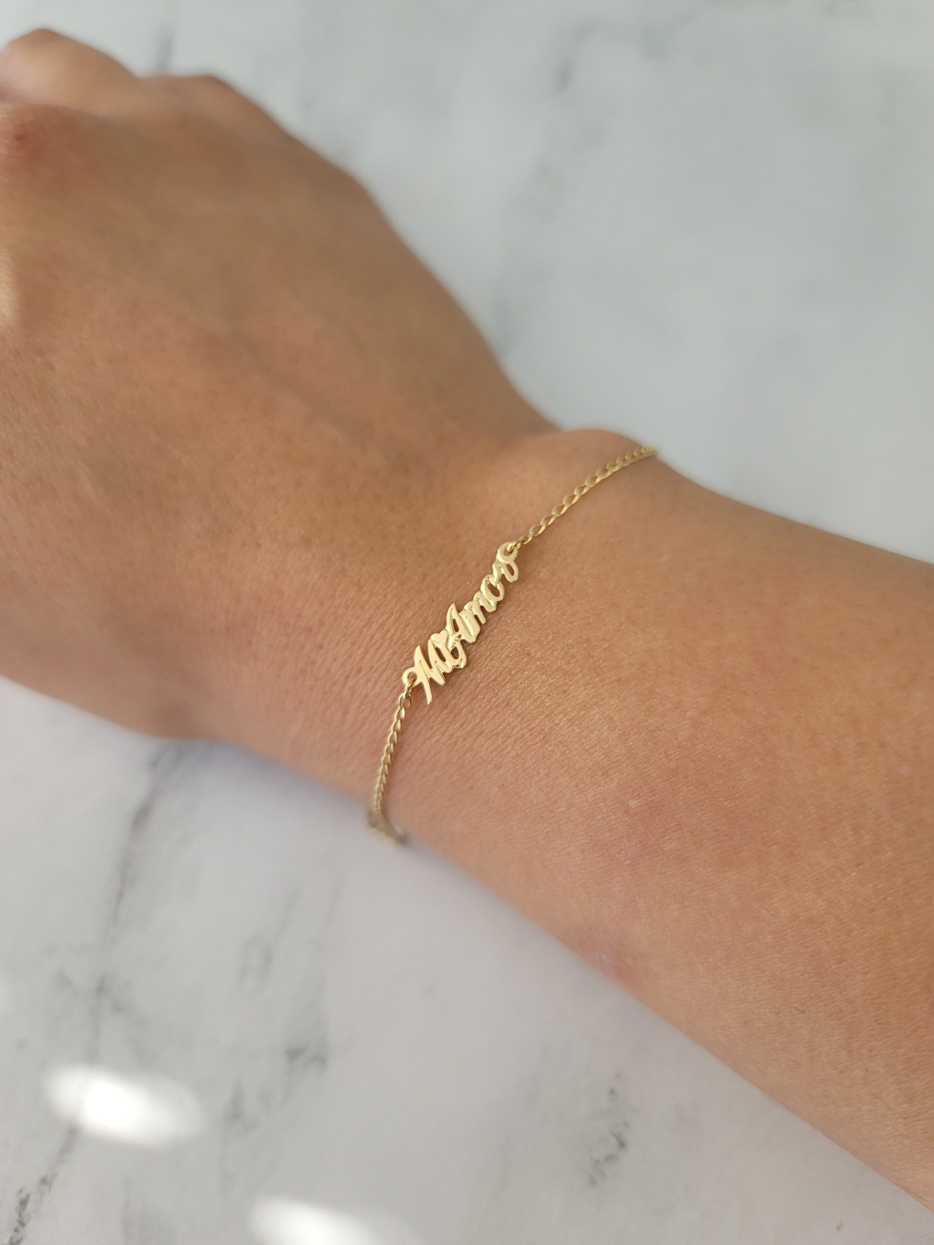 14K Yellow Gold Mi Amor Anklet for Women - Elegant Ankle Bracelet for Everyday Wear & Special Occasions