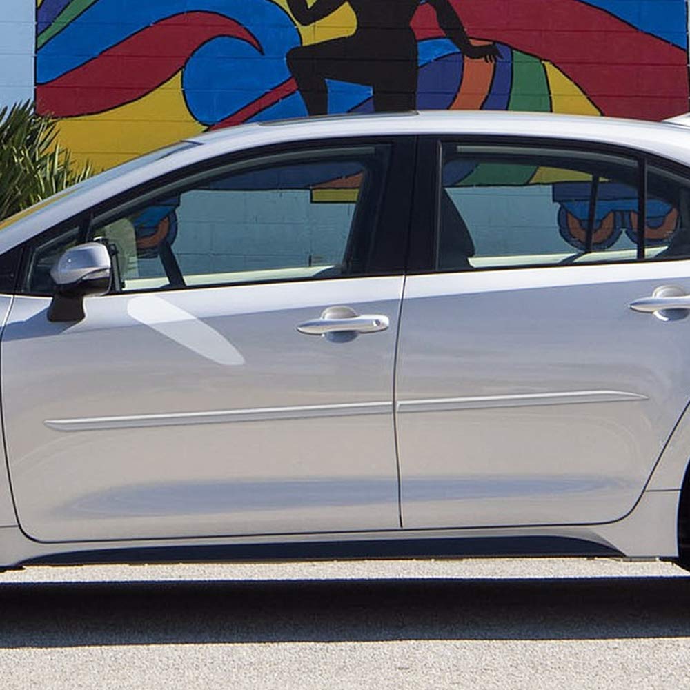 FE7-COR20 Custom Body Side Molding for Toyota Corolla 2020-2023 - Super White (040) Replacement Part | Perfect Fit & Durable Protection | Enhances Vehicle Style & Prevents Door Dings
