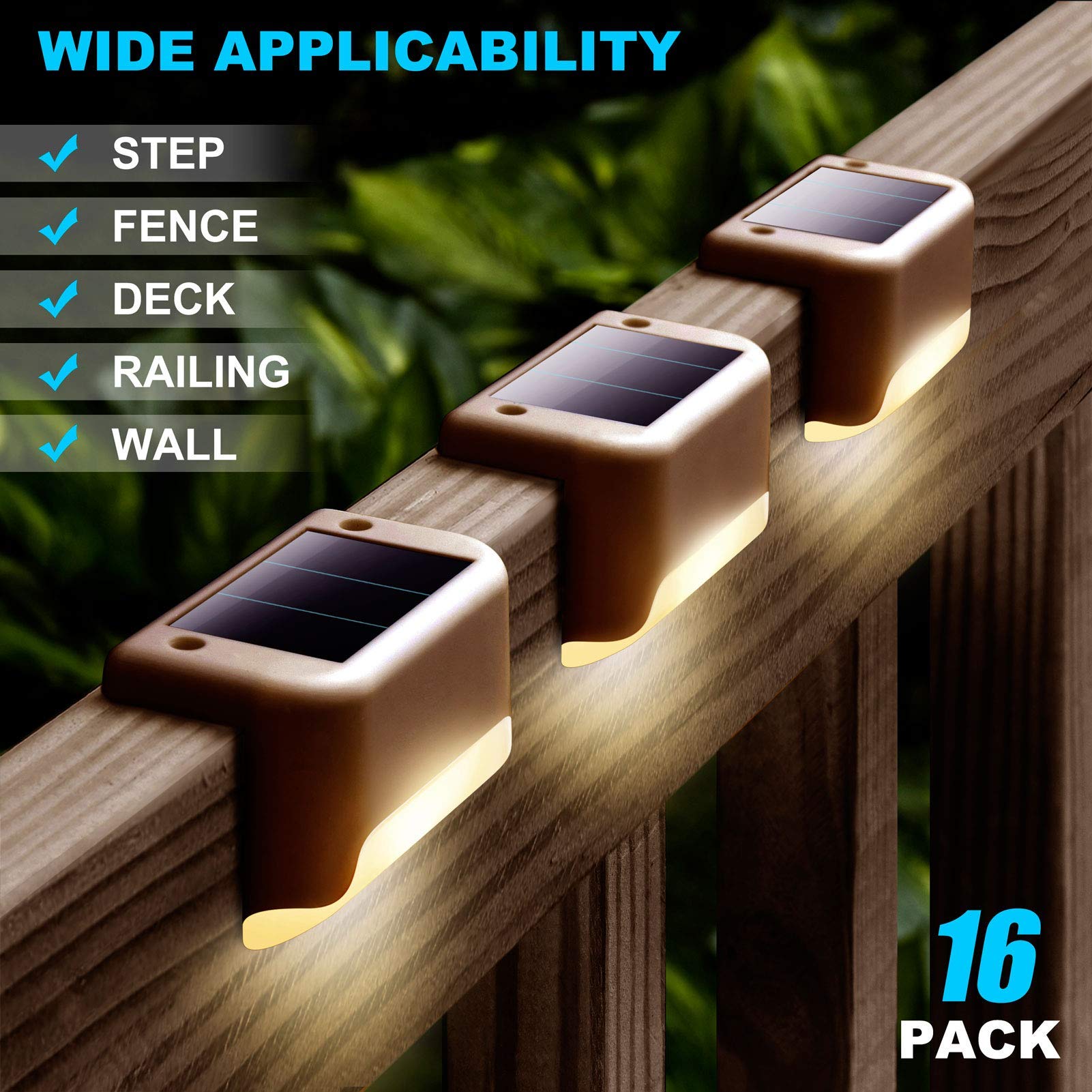 22-Pack Solar Deck Lights for Outdoor Stairs, Patio, Garden & Pathway - Waterproof LED Step Lights with Auto On/Off - Ideal for Backyard, Walkway & Landscape Lighting
