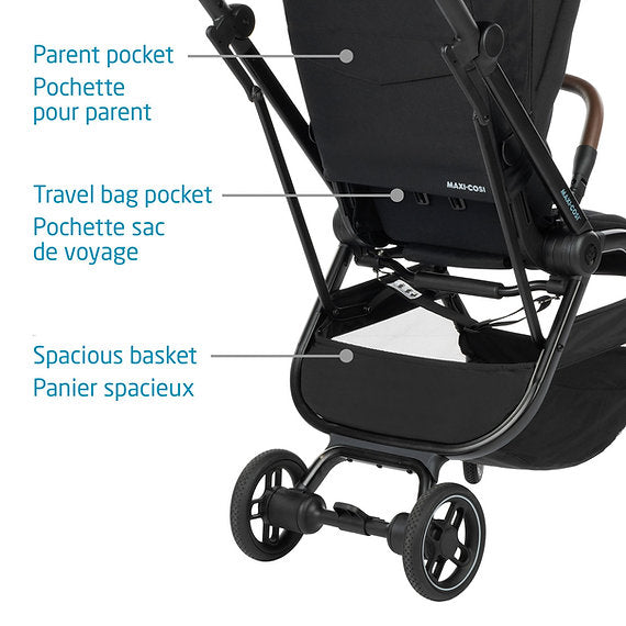 Maxi Cosi Leona Stroller - Lightweight Compact Baby Stroller with Reclining Seat & Large Canopy | Perfect for Travel, Shopping & Everyday Use