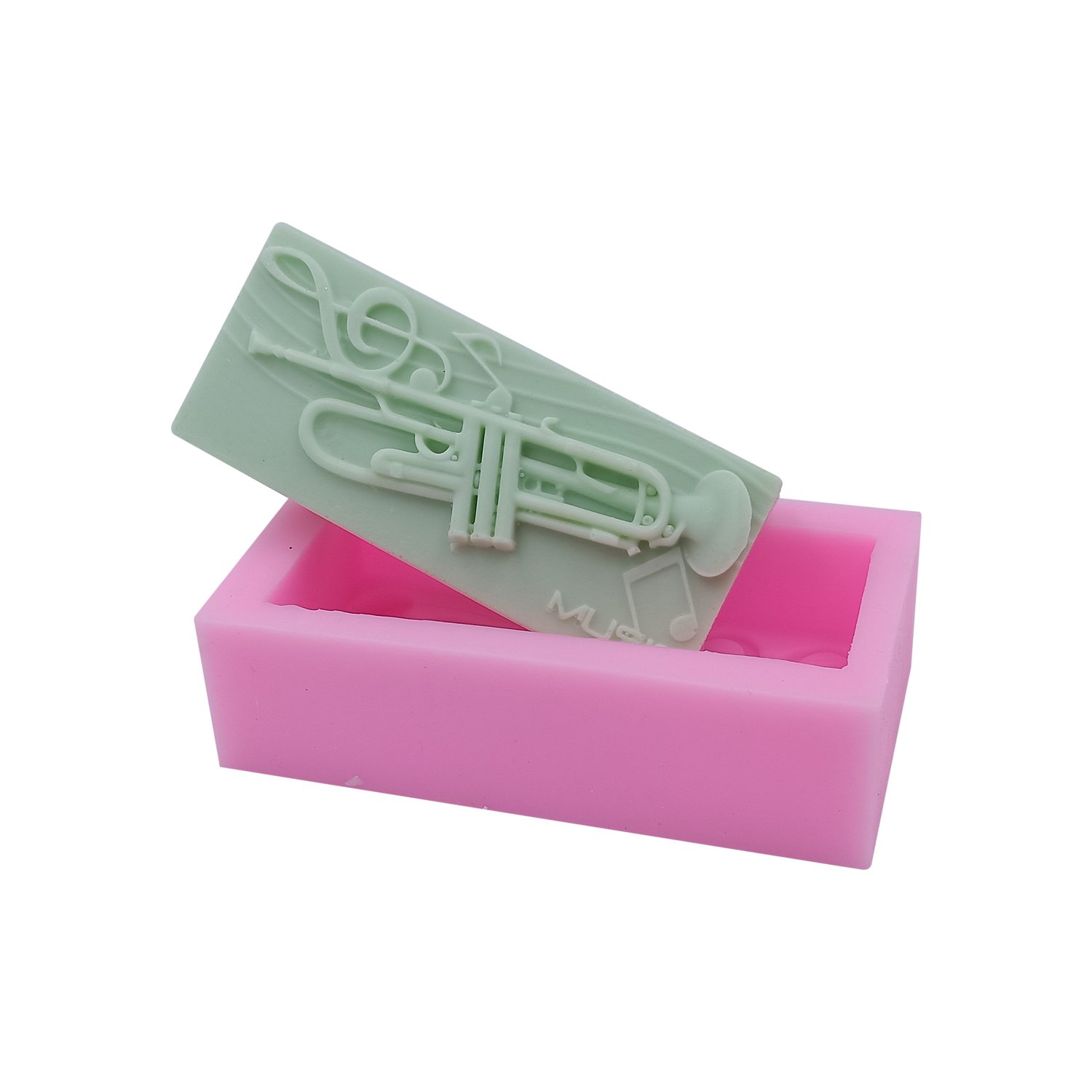 Premium Silicone Trombone Soap & Candle Molds - DIY Craft Molds for Resin, Wax, and Handmade Soap - Perfect for Musician Gifts, Band Party Favors, and Creative Art Projects