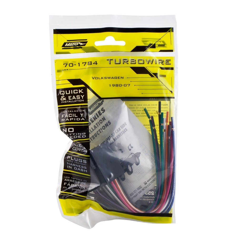Metra 40-VW12 Antenna Adapter & 70-1784 Wiring Harness Kit for 1988-2005 Audi BMW Mercedes VW - Car Stereo Installation Accessories for Aftermarket Radio Upgrade in Classic European Vehicles