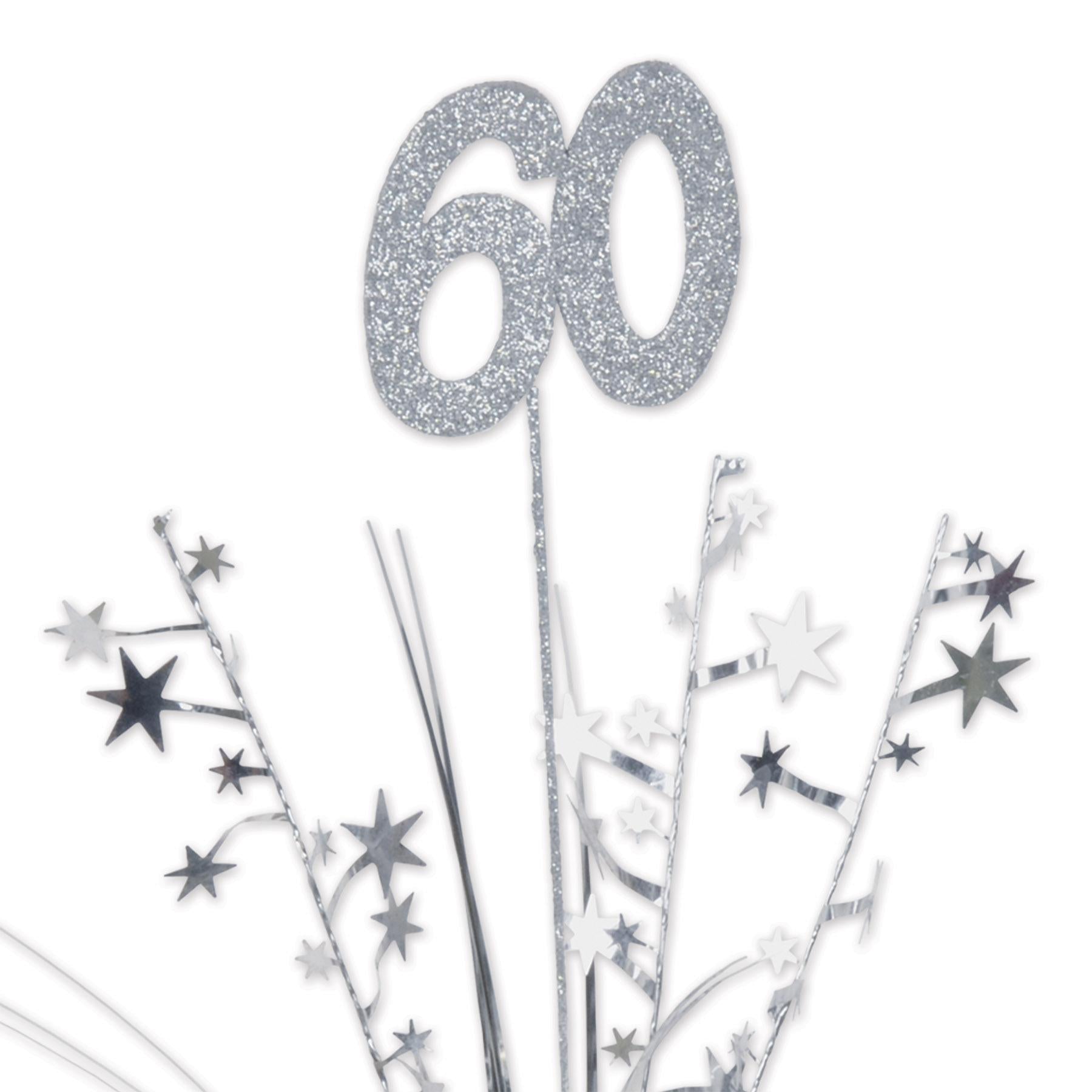 12 Pack Beistle Glittered 60th Birthday Party Decorations - Metallic Star Spray for Wall & Ceiling - Perfect for Anniversary Celebrations, Milestone Parties & Special Events