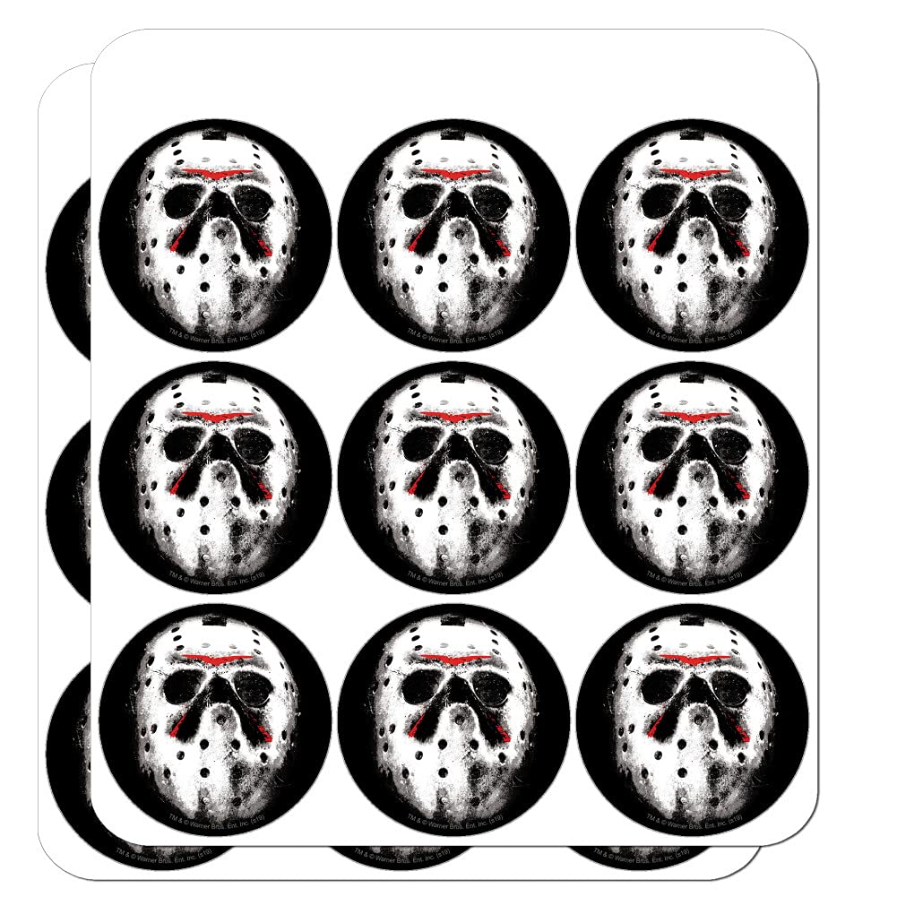 Friday The 13th Jason Mask Planner Stickers - Horror Movie Scrapbook Decals for Bullet Journals, Calendars & DIY Crafts - Perfect for Halloween Party Decorations & Horror Fan Gifts