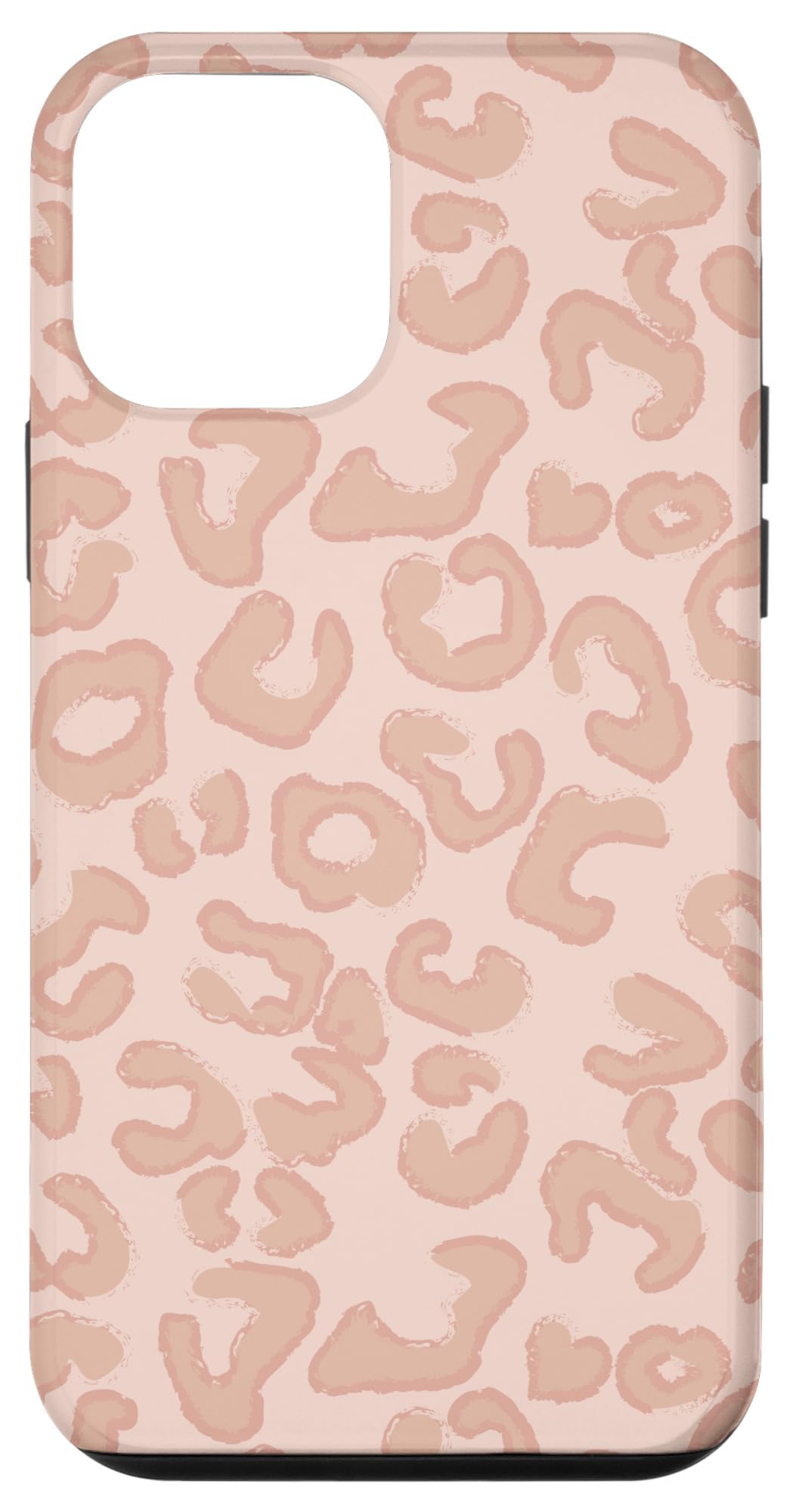iPhone 12 Mini Case - Nude Brush Neutral Toned Cheetah Leopard Pattern Pink Protective Cover | Slim Fit, Shockproof & Scratch Resistant | Perfect for Everyday Use, Travel & Fashion Accessory