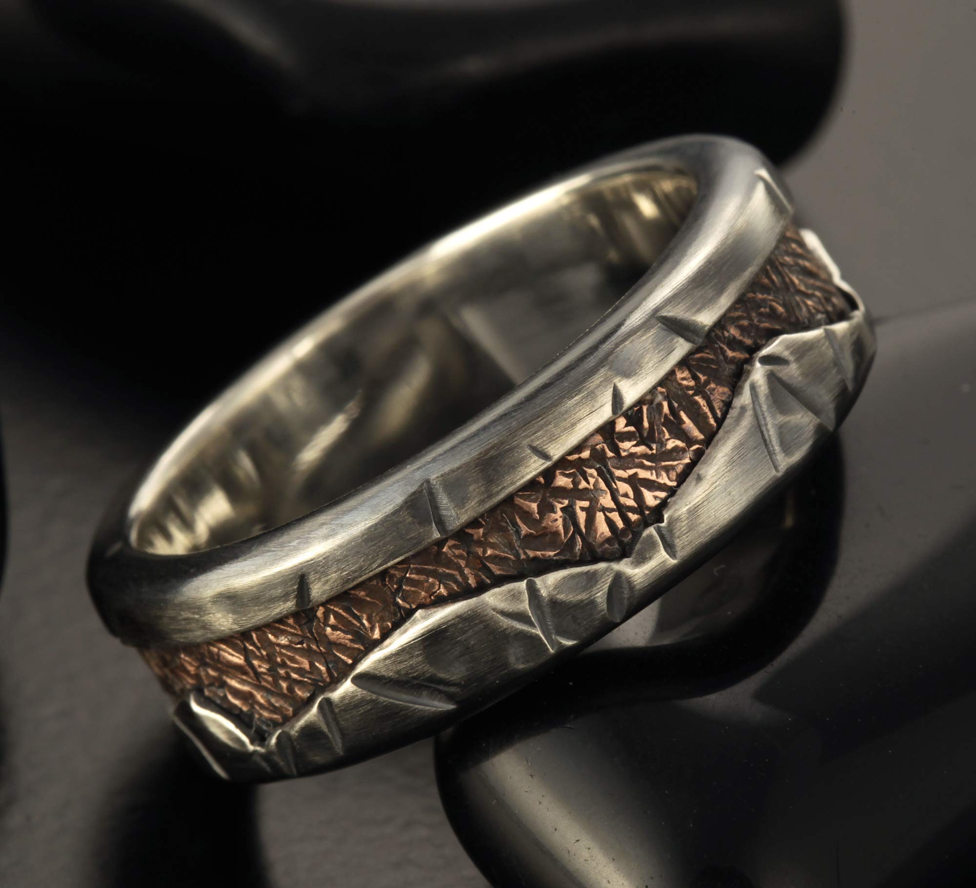 Unique Silver Men's Ring Band - Cool Handmade Jewelry Gift for Men (RS-1192) - Perfect for Weddings, Anniversaries & Special Occasions