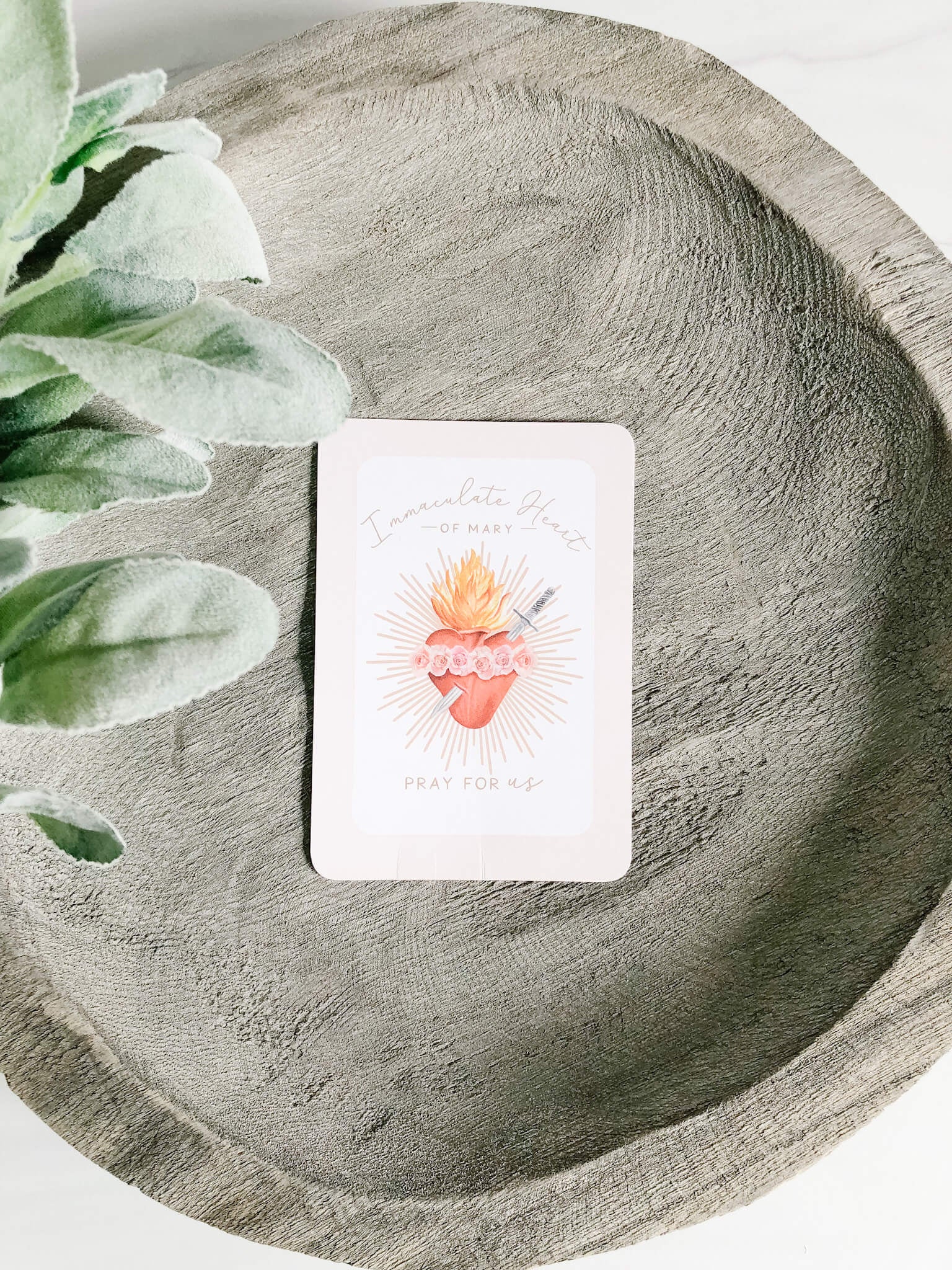 Immaculate Heart of Mary Prayer Card - Catholic Devotional Card for Prayer & Meditation - Perfect for Home Altars, Church Use & Spiritual Gifts